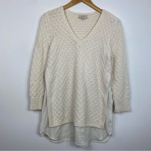 Loft sweater cream size medium knit